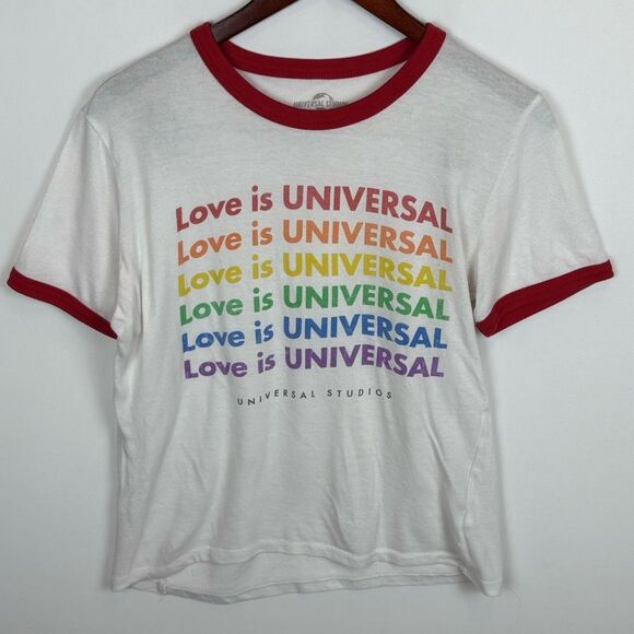 Universal Tops - Universal Studios Pride Love is Universal‎ Cropped Crewneck T-shirt